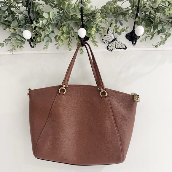 Coach Leather Prairie Women's Satchel Handbag Brown Mocha Mini - Picture 3 of 5